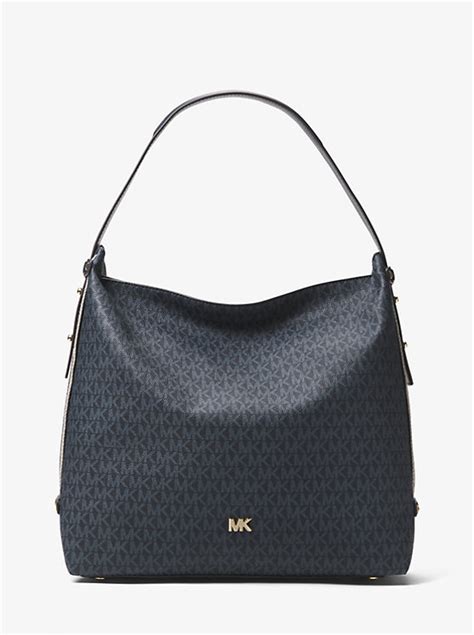 michael kors griffin large leather shoulder bag|Michael Kors shoulder crossbody bag.